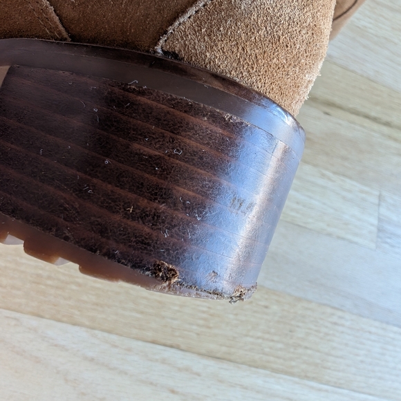 Madewell Women's Tan Leather Suede Calf Lace-Up Boots (Size 7) - Picture 12 of 16